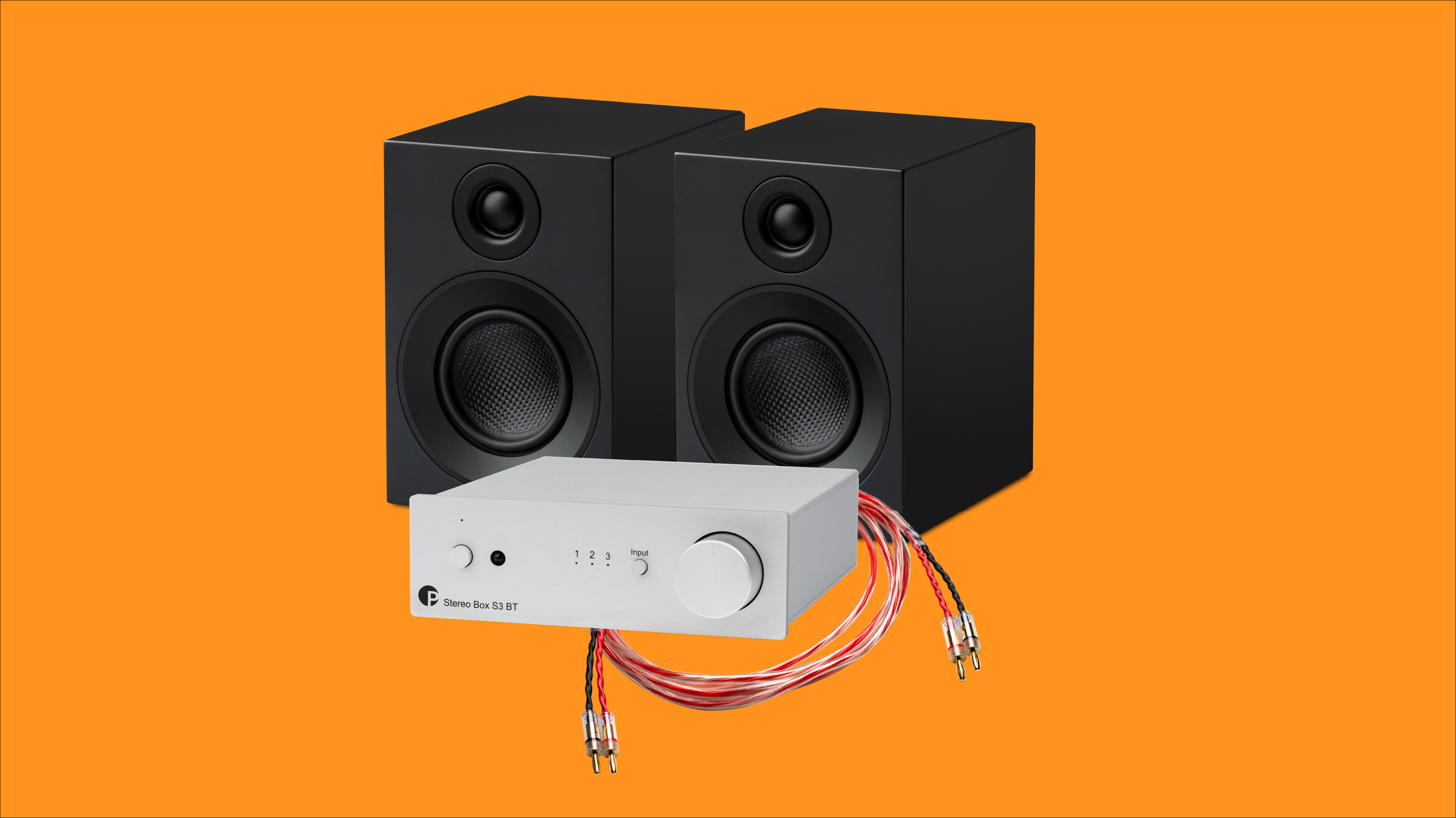 Conjunto 1 Amplificador, Cables & Altavoces Alta Fidelidad, combo audio principiantes costa rica, sistema stereo beginner